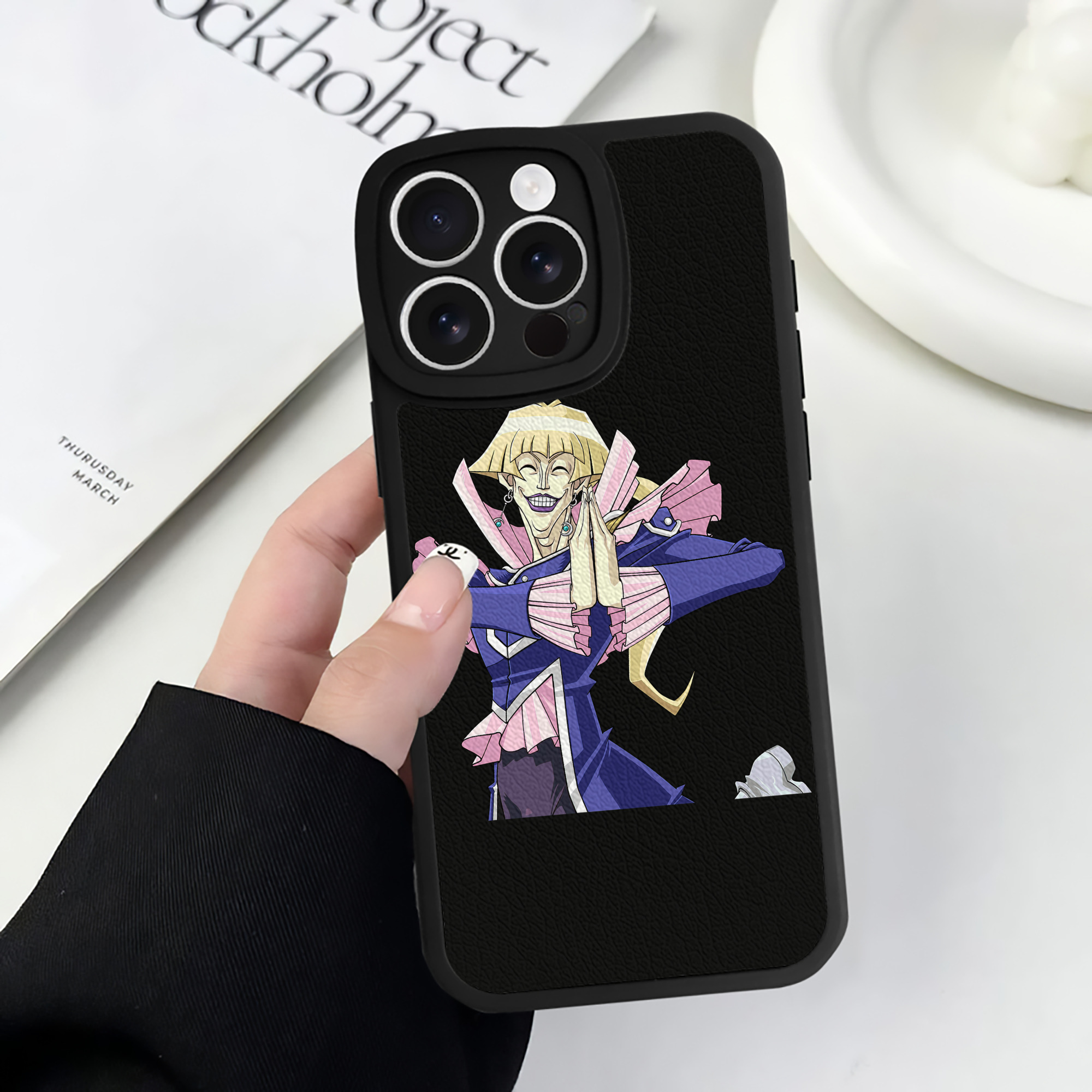 （画像用） 遊☆戯☆王 Yu-Gi-Oh! 【iPhone 16シリーズ対応】シリコンスマホケース（レザー調） 材質：シリコン